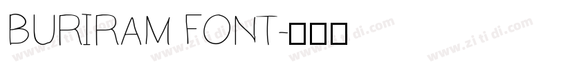 BURIRAM FONT字体转换